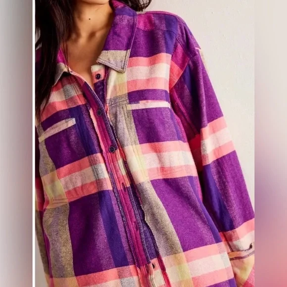 We The Free - NWOT So Long Summer Plaid Top - Picture 3 of 5